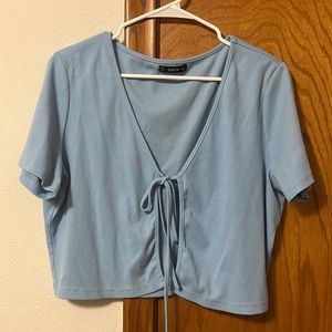 Shein tie up crop top